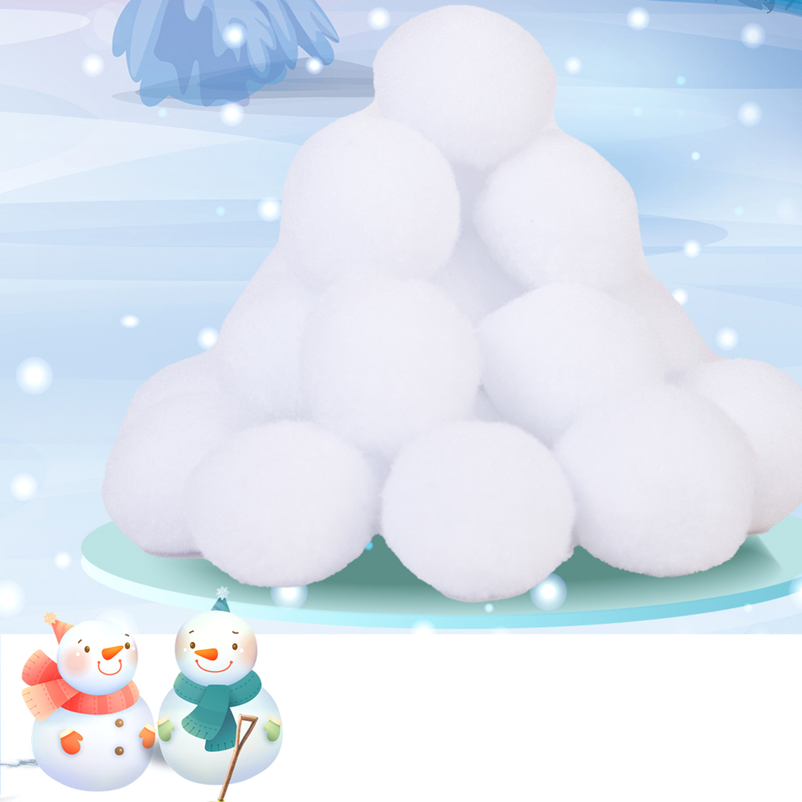 ZPAQI Set of 20/30/50 Snowball Fight Fake Snowballs Winter Xmas Decoration  Indoor Gift for Kids Christmas Fun Kids Educational 